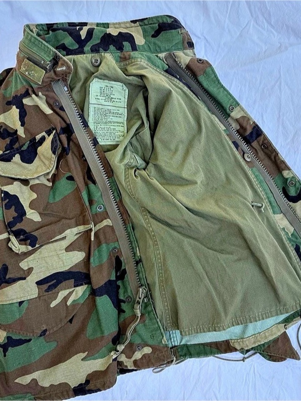 US Military M-65 Field Jacket Woodland Camo Size Small-Short